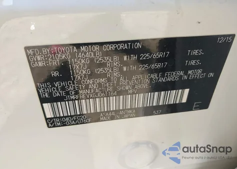 2016 Toyota Rav4 Xle from USA, damaged, VIN JTMRFREVXGJ061164